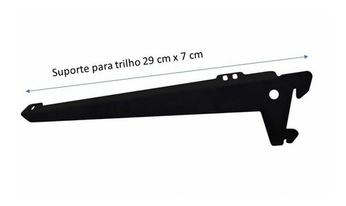 Suporte Para Trilho Prateleira 30 Cm Com Aba Kit Com 5 Par