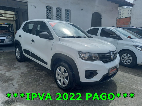Imagem 1 de 9 de Kwid Zen 1.0 2019 Branco Completo Ipva 2022 Pago