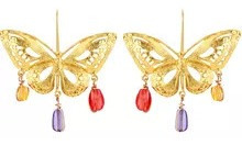 Za-aros De Mariposa De Color Dorado Para Mujer, Aretes Bohem