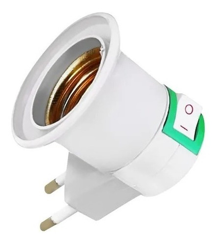 Porta Lampara Con Interruptor Plástico Rosca E27 A 220v