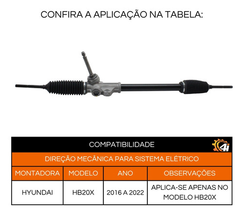 Caixa De Direção Hyundai Hb20x 2016 A 2022 Sistema Elétrico (Recondicionado)
