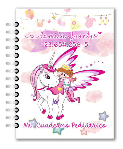 Cuaderno De Control Pediátrico Niña (unicornio)