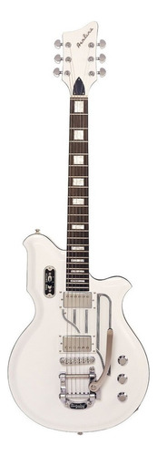 Guitarra eléctrica Eastwood Airline Map DLX de caoba white con diapasón de palo de rosa