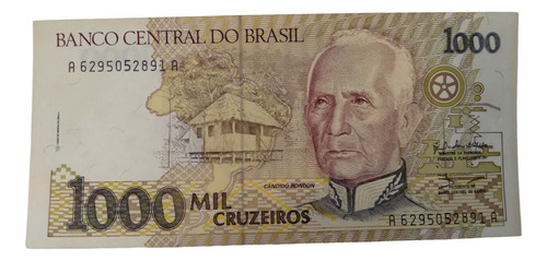 Cédula Antiga De 1000 Cruzeiros