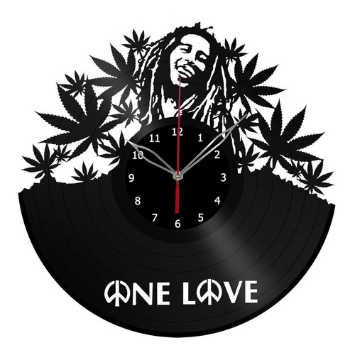 Reloj Corte Laser 4323 Amor Bob Marley One Love