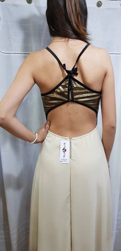 Vestido Largo Combinado