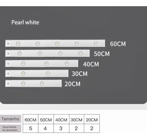 Luminária Led 3 Cores 50cm Com Sensor Recarregável Usb
