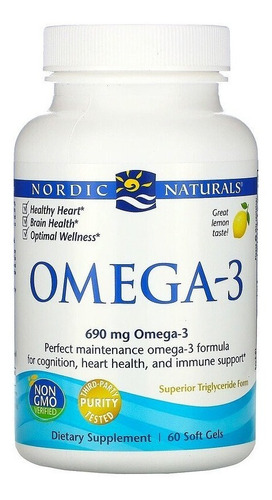 Omega-3 690 Mg | Nordic Naturals | Limón | 60 Geles