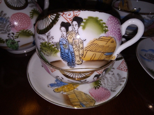 Juego De Té Japonés Muy Antiguo Cáscara De Huevo