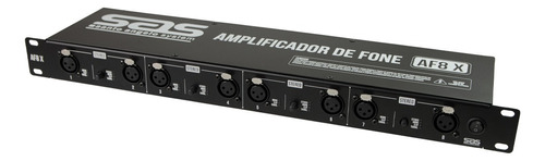 Amplificador De Fone Af8 X Santo Angelo Preto + Nf-e