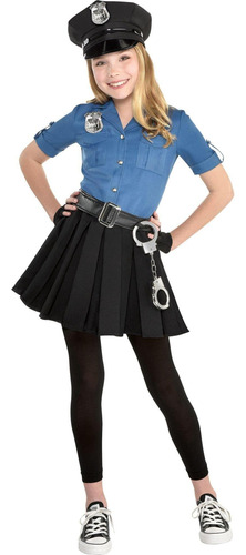 Disfraz De Policía Para Niñas/talla Xl