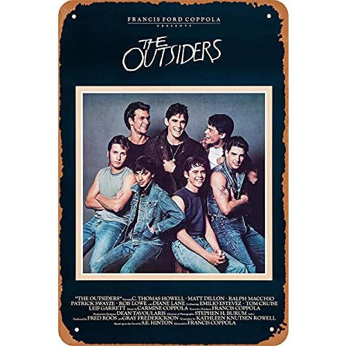 Cartel De Metal Vintage De Película  The Outsiders  Ba...