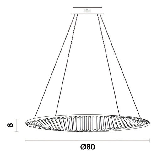 Pendente Inis Dourado Bella Led 72w Dw012s Cristal 80cm 110v/220v