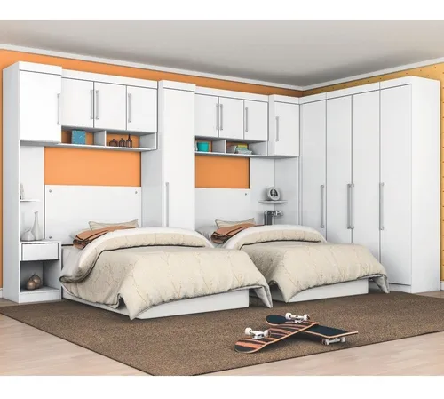 Jogo De Quarto Solteiro Modulado Modena Cp14 Branco - Demóbi Menor preço em Jogo De Quarto Solteiro Modulado Modena Cp14 Branco - Demóbi