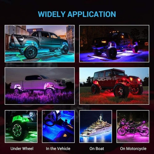Kit De 4 Luces Led Rock Rock, Bluetooth, Rzr, Jeep Atv