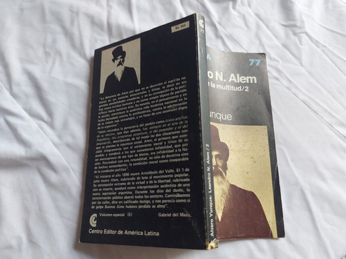 Leandro N. Alem - El Hombre De La Multitud/ 2 Alvaro Yunque (Usado)