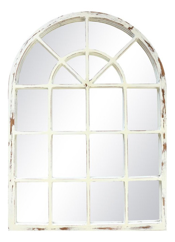 Espelho Decorativo Capela Vitral 83x64cm Patina Branca - In
