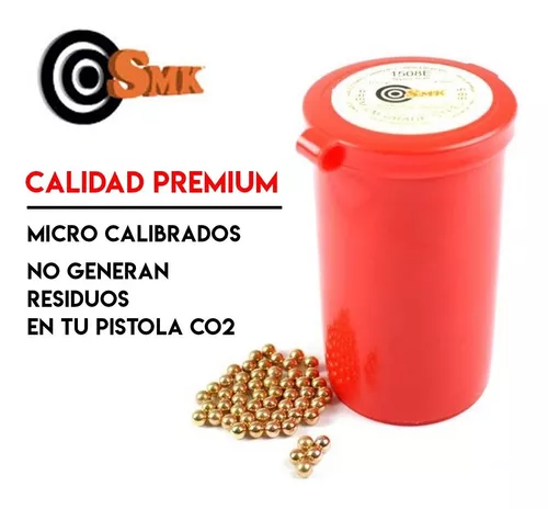 Balines De Acero Smk X1500 Premium 4.5 Mm Pistolas Co2 - Tienda Online  camping