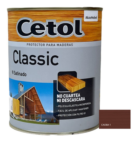 Cetol Classic Satinado Exterior X 1 Lts Impregnante Madera