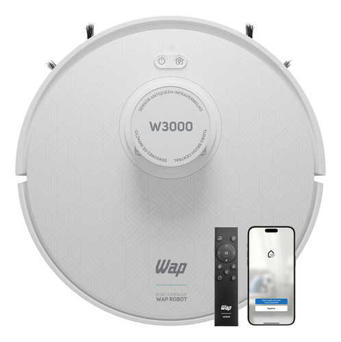 Robô Aspirador Robot W3000 3 Em 1 48w Wap