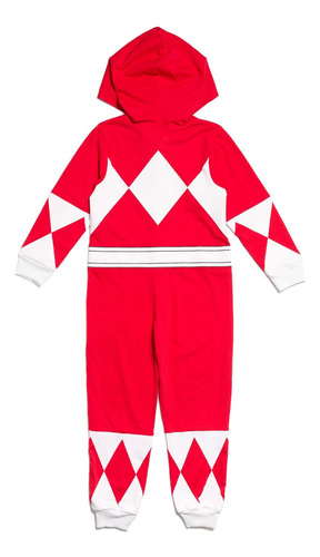 Power Rangers Red Ranger Mono De Cosplay Con Cremallera Para