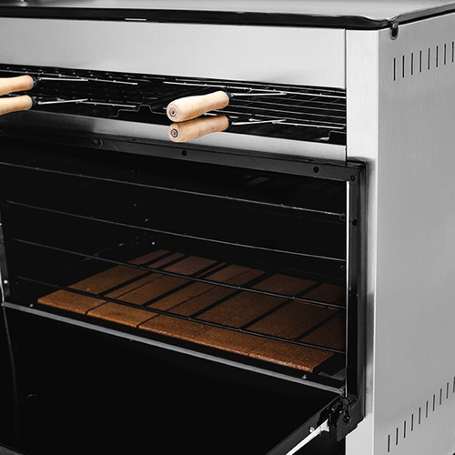 Imagen 3 de 10 de Horno Pizzero 8 Moldes Sol Real Con Carlitero Y Plancha