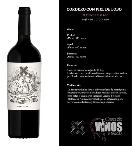 Imagen 9 de 9 de Cordero Piel De Lobo Malbec X6