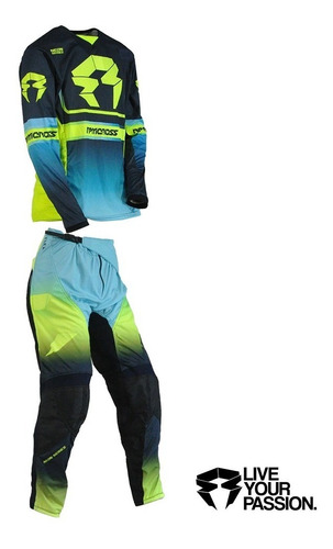 Conjunto Enduro Motocross Mx Atv Rpm Neon. En Gravedadx