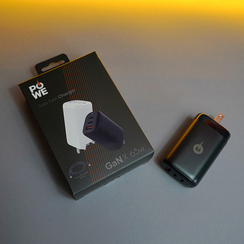 Cargador Tipo C 65w Gan 3 En 1 Con Cable Tipo C 1m Cargador Carga Rapida 2 Tipo C Y 1 Usb A Compatible Con Celulares iPhone Samsung Xiaomi Huawei Marca Po We Ada-p01-pw 1pz Color Negro