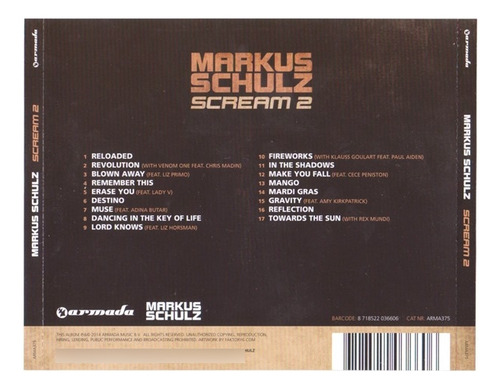 Cd Scream 2 (markus Schulz) Estándar