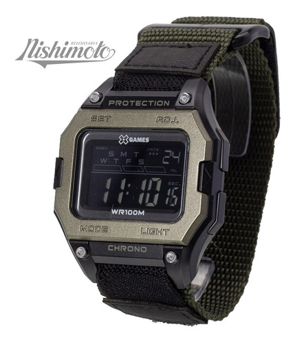 Relógio X-games Masculino Digital Xgppd139 Pxex Verde Preto