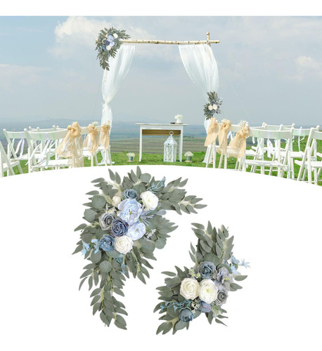. Conjunto De Ganhos De Flores Artificiais Decoração Branco
