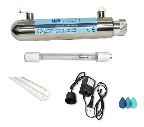 Imagen 1 de 3 de 6 Lampara Uv Germicida Para Desinfeccion De Agua 6 W