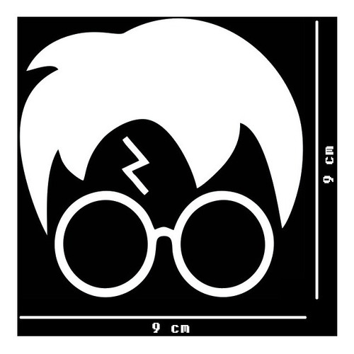 Harry Potter Logo B Sticker Vinil 2 Pzs Wht $135 Mikegamesmx