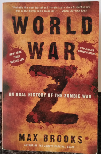 Libro World War Z De Max Brooks En Inglés, Excelente Estado 