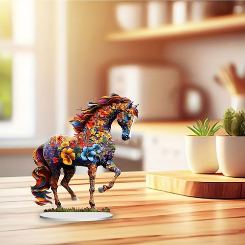 Mesa De Fiesta Navideña D Con Decoración De Flores Y Caballo