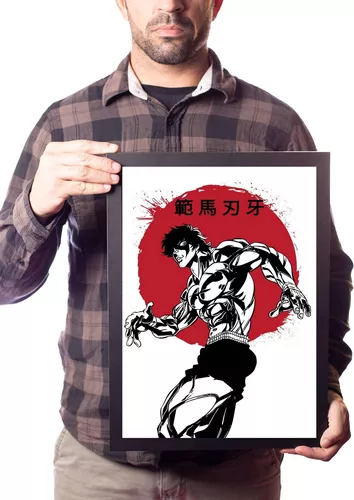 Quadro Decorativo Anime Baki O Campeão Arte Hanma Mangá