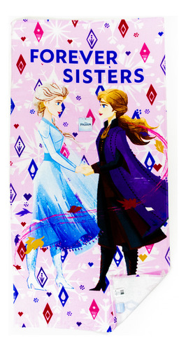 Toalla Frozen Forest Spirit 100% Algodón, Disney Color Rosa Forever Sisters