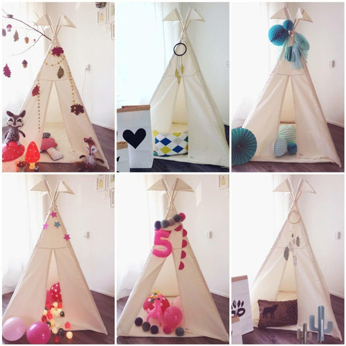 Sumerice Tipi Tienda De Campaña Para Niños De Juguete Con Fu