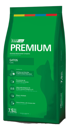 Alimento Vitalcan Premium Para Gato Adulto Sabor Mix X 7.5kg