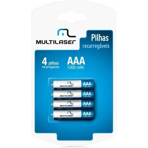 Pilha Recarregavel Multilaser Aaa Com 4 Un - Cb050