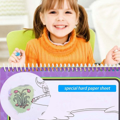 Libro De Dibujo Mágico Para Colorear Agua Con Pluma Niños Ni