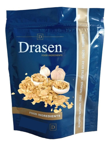 Alho Em Flocos Sem Raíz | 500g | Sem Glúten - Drasen Food