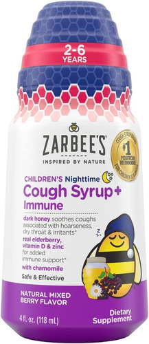 Zarbees Cough Syrup Children's Jarabe Para La Tos Importado