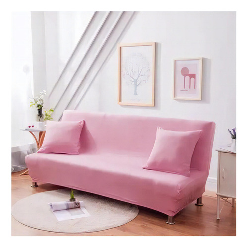 Fundas de futón de color liso fundas de sofá cama 195-225 Genérica color rosa