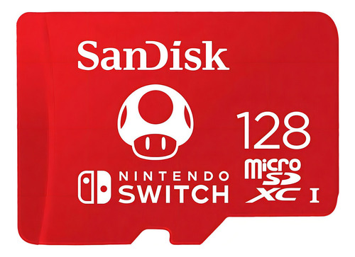 Tarjeta de memoria SanDisk SDSQXAO-128G-GNCZN Nintendo Switch 128GB Mario Mushroom
