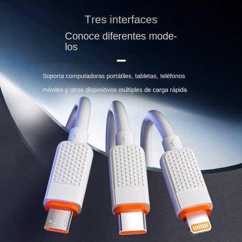Cable De Carga Blanco De Tipo C A Lightning De 1 M Para Ipho