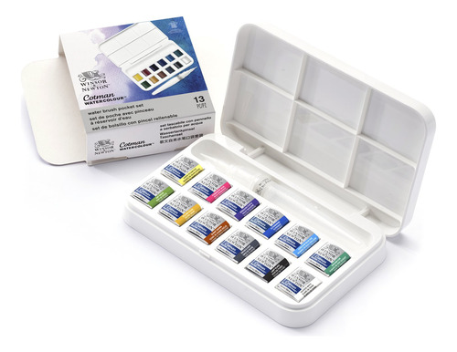 Acuarela Cotman Winsor & Newton Set  12 Colores + Pincel