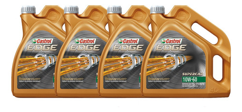 Aceite Sintetico Castrol Edge Supercar 10w60 Pack X 16 Lts