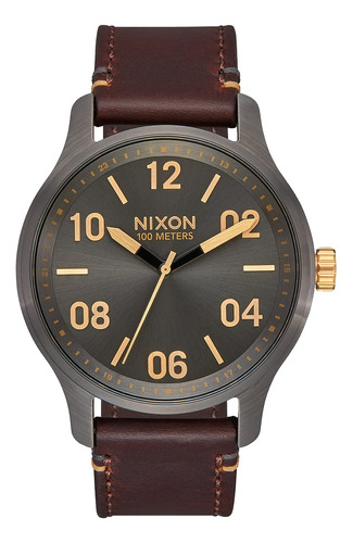 Nixon Patrol Leather A1243-328.1 Ft Reloj Analogico Clasico
